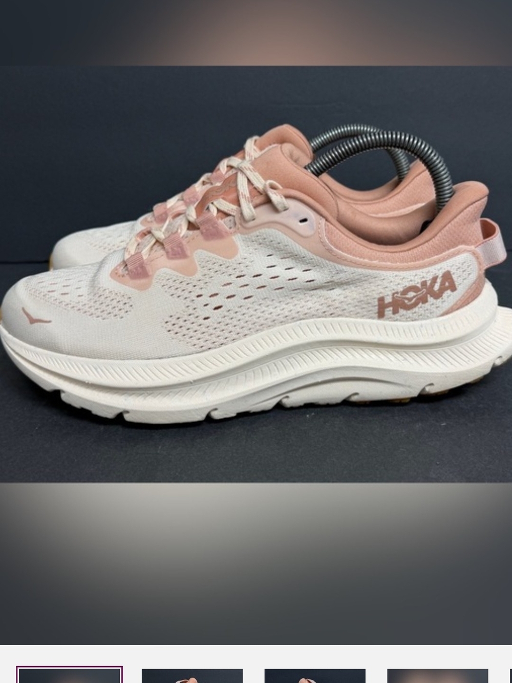Hoka Kawana Women's White and Blush Size 8 Running Shoes